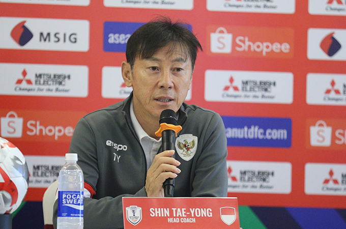 HLV Shin Tae Yong đề xuất điều chỉnh lịch thi đấu. Ảnh: Phan Tùng