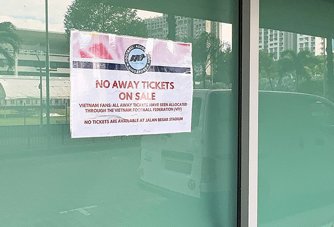 LĐBD Singapore thông báo không còn vé xem trận bán kết tại sân Jalan Besar